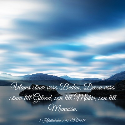 Picture 03 - 1 Krönikeboken 7:17 SV1917 - Ulams söner voro Bedan. Dessa voro söner till - Bible Verse Picture