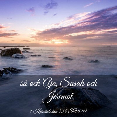 Picture 03 - 1 Krönikeboken 8:14 SV1917 - så ock Ajo, Sasak och - Bible Verse Picture
