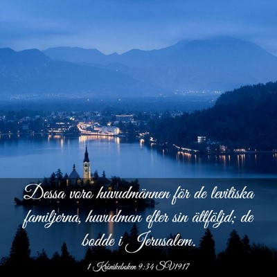 Picture 03 - 1 Krönikeboken 9:34 SV1917 - Dessa voro huvudmännen för de levitiska - Bible Verse Picture