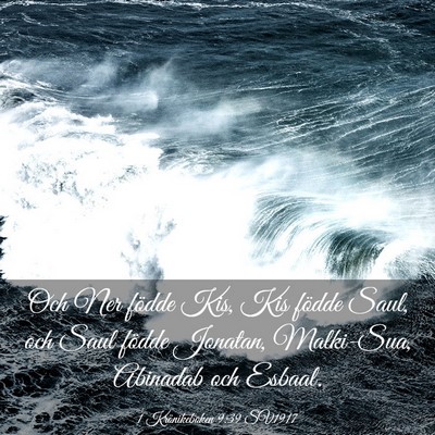 Picture 03 - 1 Krönikeboken 9:39 SV1917 - Och Ner födde Kis, Kis födde Saul, och Saul - Bible Verse Picture