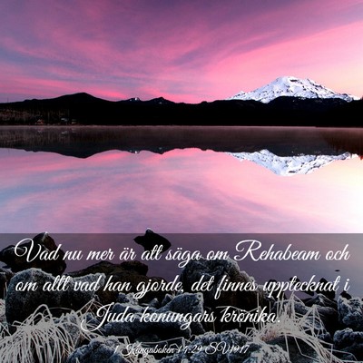 Picture 03 - 1 Kungaboken 14:29 SV1917 - Vad nu mer är att säga om Rehabeam och om allt - Bible Verse Picture