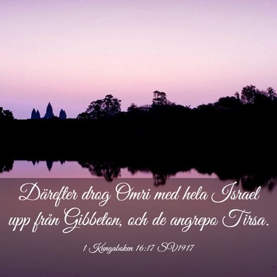 Picture 03 - 1 Kungaboken 16:17 SV1917 - Därefter drog Omri med hela Israel upp från - Bible Verse Picture