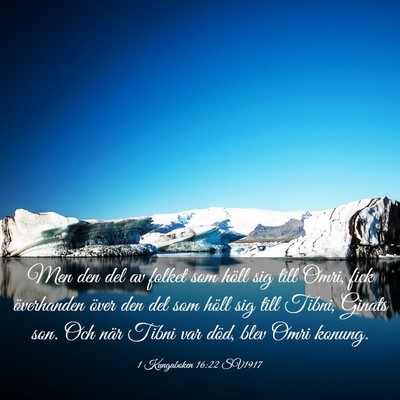 Picture 03 - 1 Kungaboken 16:22 SV1917 - Men den del av folket som höll sig till Omri, - Bible Verse Picture