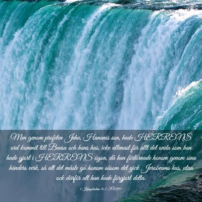 Picture 03 - 1 Kungaboken 16:7 SV1917 - Men genom profeten Jehu, Hananis son, hade - Bible Verse Picture