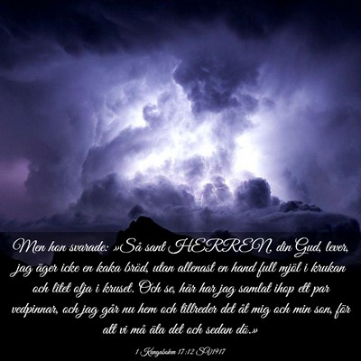 Picture 03 - 1 Kungaboken 17:12 SV1917 - Men hon svarade: »Så sant HERREN, din Gud, - Bible Verse Picture