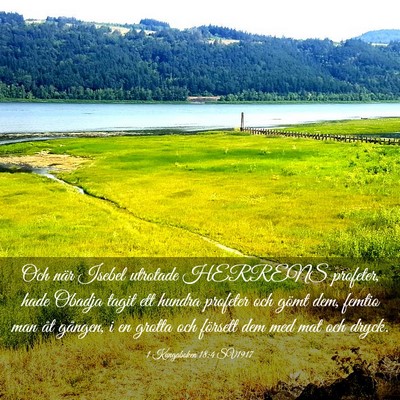 Picture 03 - 1 Kungaboken 18:4 SV1917 - Och när Isebel utrotade HERRENS profeter, hade - Bible Verse Picture