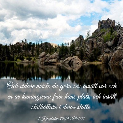 Picture 03 - 1 Kungaboken 20:24 SV1917 - Och vidare måste du göra så: avsätt var och - Bible Verse Picture