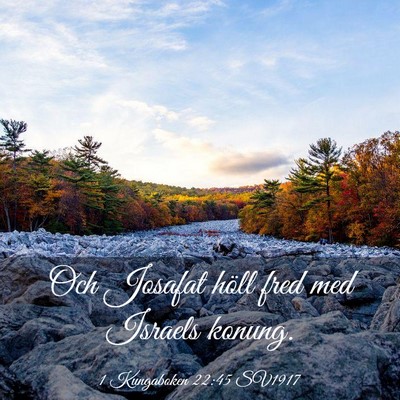 Picture 03 - 1 Kungaboken 22:45 SV1917 - Och Josafat höll fred med Israels - Bible Verse Picture