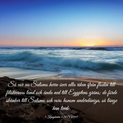 Picture 03 - 1 Kungaboken 4:21 SV1917 - Så var nu Salomo herre över alla riken ifrån - Bible Verse Picture