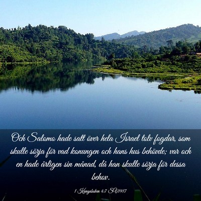 Picture 03 - 1 Kungaboken 4:7 SV1917 - Och Salomo hade satt över hela Israel tolv - Bible Verse Picture
