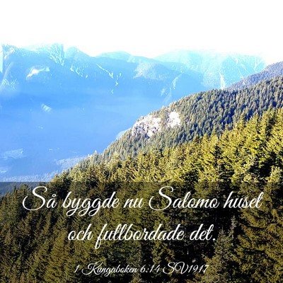 Picture 03 - 1 Kungaboken 6:14 SV1917 - Så byggde nu Salomo huset och fullbordade - Bible Verse Picture