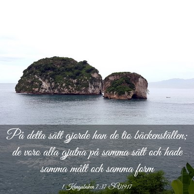Picture 03 - 1 Kungaboken 7:37 SV1917 - På detta sätt gjorde han de tio - Bible Verse Picture