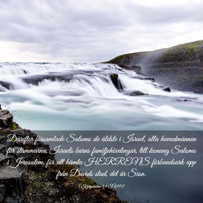Picture 03 - 1 Kungaboken 8:1 SV1917 - Därefter församlade Salomo de äldste i Israel, - Bible Verse Picture