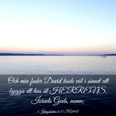 Picture 03 - 1 Kungaboken 8:17 SV1917 - Och min fader David hade väl i sinnet att bygga - Bible Verse Picture