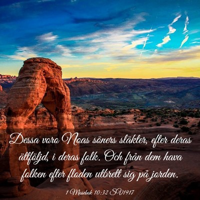 Picture 03 - 1 Mosebok 10:32 SV1917 - Dessa voro Noas söners släkter, efter deras - Bible Verse Picture