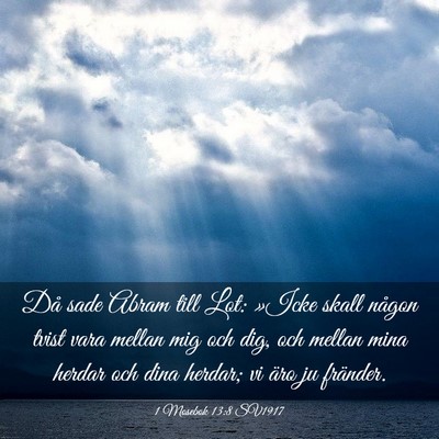 Picture 03 - 1 Mosebok 13:8 SV1917 - Då sade Abram till Lot: »Icke skall någon - Bible Verse Picture