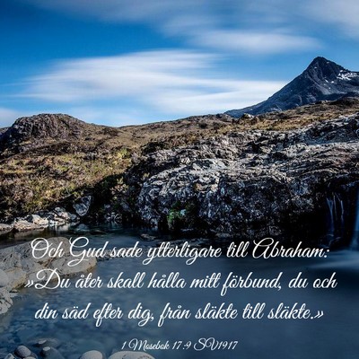 Picture 03 - 1 Mosebok 17:9 SV1917 - Och Gud sade ytterligare till Abraham: »Du åter - Bible Verse Picture