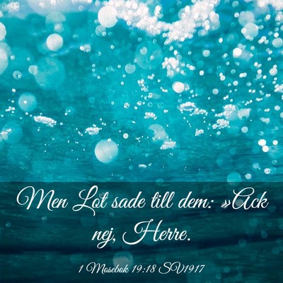 Picture 03 - 1 Mosebok 19:18 SV1917 - Men Lot sade till dem: »Ack nej, - Bible Verse Picture