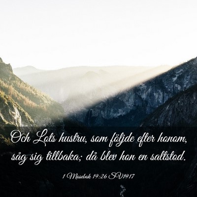 Picture 03 - 1 Mosebok 19:26 SV1917 - Och Lots hustru, som följde efter honom, såg - Bible Verse Picture