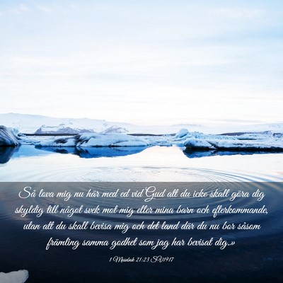 Picture 03 - 1 Mosebok 21:23 SV1917 - Så lova mig nu här med ed vid Gud att du icke - Bible Verse Picture