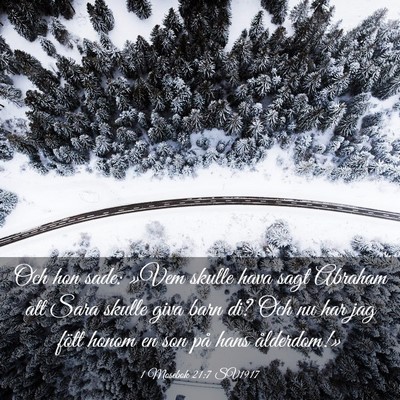 Picture 03 - 1 Mosebok 21:7 SV1917 - Och hon sade: »Vem skulle hava sagt Abraham att - Bible Verse Picture