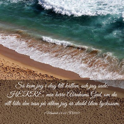 Picture 03 - 1 Mosebok 24:42 SV1917 - Så kom jag i dag till källan, och jag sade: - Bible Verse Picture