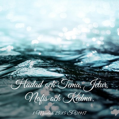 Picture 03 - 1 Mosebok 25:15 SV1917 - Hadad och Tema, Jetur, Nafis och - Bible Verse Picture