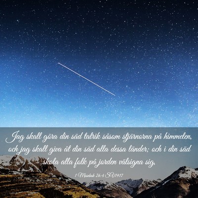 Picture 03 - 1 Mosebok 26:4 SV1917 - Jag skall göra din säd talrik såsom - Bible Verse Picture