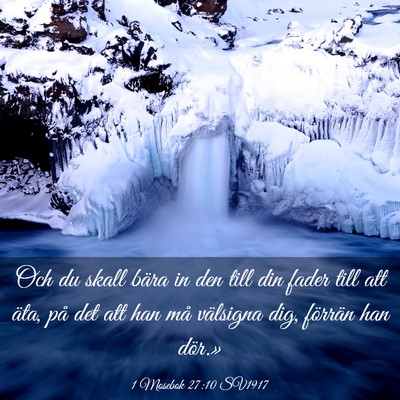 Picture 03 - 1 Mosebok 27:10 SV1917 - Och du skall bära in den till din fader till att - Bible Verse Picture