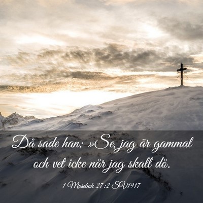 Picture 03 - 1 Mosebok 27:2 SV1917 - Då sade han: »Se, jag är gammal och vet icke - Bible Verse Picture