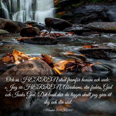 Picture 03 - 1 Mosebok 28:13 SV1917 - Och se, HERREN stod framför honom och sade: - Bible Verse Picture