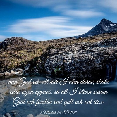 Picture 03 - 1 Mosebok 3:5 SV1917 - men Gud vet, att när I äten därav, skola edra - Bible Verse Picture