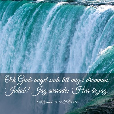 Picture 03 - 1 Mosebok 31:11 SV1917 - Och Guds ängel sade till mig i drömmen: - Bible Verse Picture