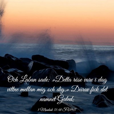 Picture 03 - 1 Mosebok 31:48 SV1917 - Och Laban sade: »Detta röse vare i dag vittne - Bible Verse Picture