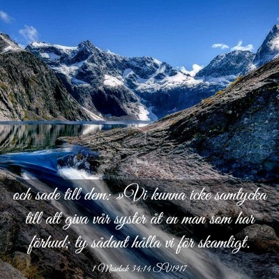Picture 03 - 1 Mosebok 34:14 SV1917 - och sade till dem: »Vi kunna icke samtycka till - Bible Verse Picture