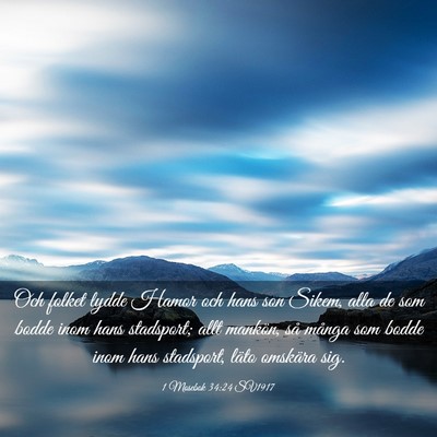 Picture 03 - 1 Mosebok 34:24 SV1917 - Och folket lydde Hamor och hans son Sikem, alla - Bible Verse Picture