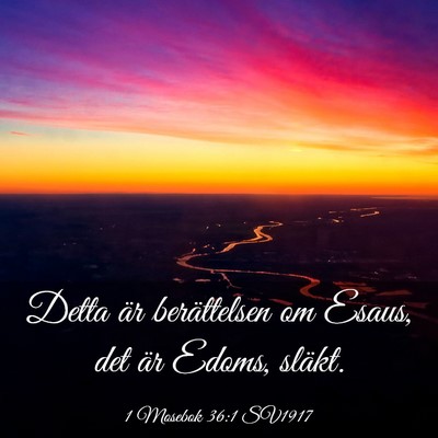 Picture 03 - 1 Mosebok 36:1 SV1917 - Detta är berättelsen om Esaus, det är Edoms, - Bible Verse Picture