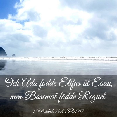 Picture 03 - 1 Mosebok 36:4 SV1917 - Och Ada födde Elifas åt Esau, men Basemat - Bible Verse Picture
