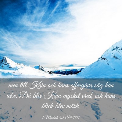 Picture 03 - 1 Mosebok 4:5 SV1917 - men till Kain och hans offergåva såg han icke. - Bible Verse Picture