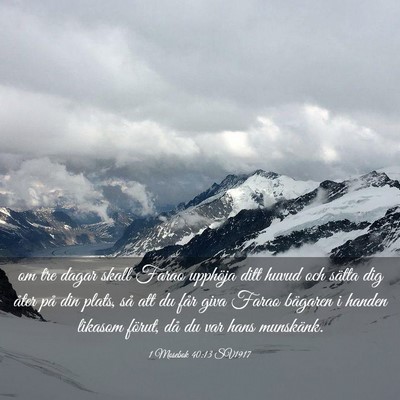 Picture 03 - 1 Mosebok 40:13 SV1917 - om tre dagar skall Farao upphöja ditt huvud och - Bible Verse Picture