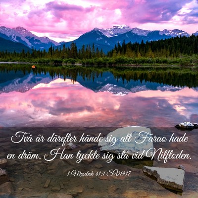 Picture 03 - 1 Mosebok 41:1 SV1917 - Två år därefter hände sig att Farao hade en - Bible Verse Picture