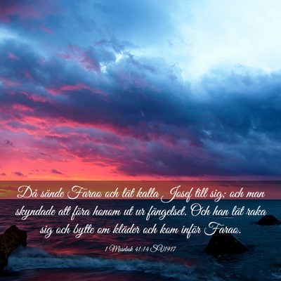 Picture 03 - 1 Mosebok 41:14 SV1917 - Då sände Farao och lät kalla Josef till sig; - Bible Verse Picture