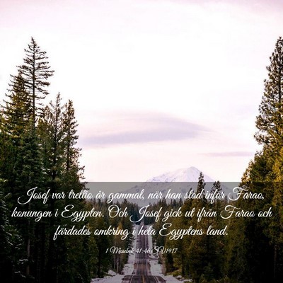 Picture 03 - 1 Mosebok 41:46 SV1917 - Josef var trettio år gammal, när han stod - Bible Verse Picture