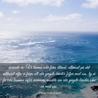 Picture 03 - 1 Mosebok 44:26 SV1917 - svarade vi: 'Vi kunna icke fara ditned; allenast - Bible Verse Picture