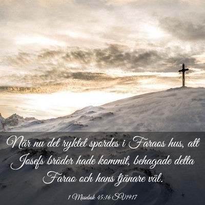 Picture 03 - 1 Mosebok 45:16 SV1917 - När nu det ryktet spordes i Faraos hus, att - Bible Verse Picture