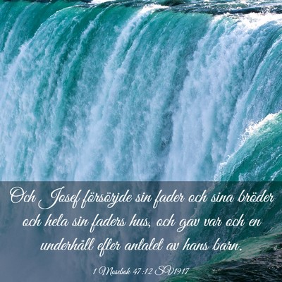 Picture 03 - 1 Mosebok 47:12 SV1917 - Och Josef försörjde sin fader och sina bröder - Bible Verse Picture