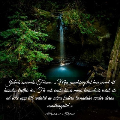 Picture 03 - 1 Mosebok 47:9 SV1917 - Jakob svarade Farao: »Min vandringstid har varat - Bible Verse Picture