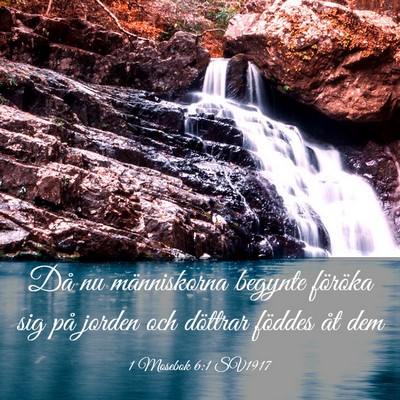 Picture 03 - 1 Mosebok 6:1 SV1917 - Då nu människorna begynte föröka sig på - Bible Verse Picture