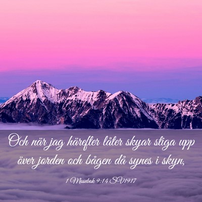 Picture 03 - 1 Mosebok 9:14 SV1917 - Och när jag härefter låter skyar stiga upp - Bible Verse Picture