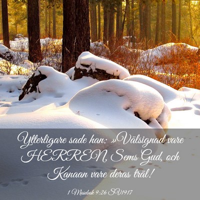 Picture 03 - 1 Mosebok 9:26 SV1917 - Ytterligare sade han: »Välsignad vare HERREN, - Bible Verse Picture
